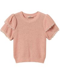 Twinset - Crew Neck Jumper With Flounces - Lyst