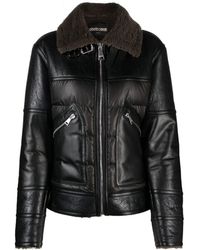 Roberto Cavalli - Zip-fastening Leather Jacket - Lyst