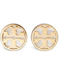 Tory Burch - Icon Mother Of Pearl Circle Stud Earrings - Lyst