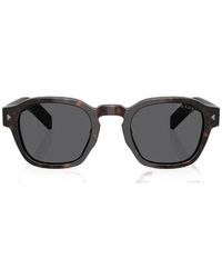 Prada - Tortoiseshell-Effect Geometric-Frame Sunglasses - Lyst