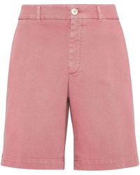 Brunello Cucinelli - Knee-Length Denim Bermuda Shorts - Lyst