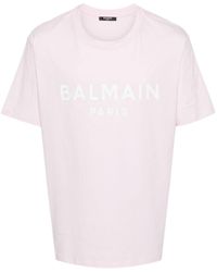 Balmain - Logo-print cotton T-shirt - Lyst