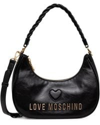 Love Moschino - Heart-Patch Logo-Lettering Shoulder Bag - Lyst