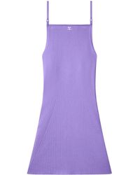 Courreges - Ribbed-Knit Mini Dress - Lyst