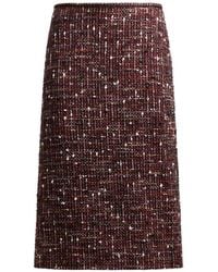 Etro - Knee-Length Cotton Tweed Skirt - Lyst