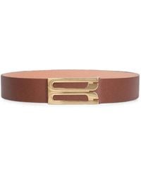 Victoria Beckham - Dorian Frame Logo-Plaque Leather Belt - Lyst