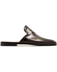 Magnanni - Crocodile-effect Leather Slippers - Lyst