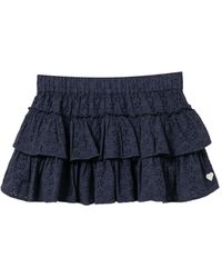 AAPE BY A BATHING AP - Broderie-Anglaise Ruffled Skort - Lyst