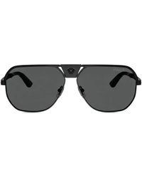 Versace - Greca Flow Navigator Sunglasses - Lyst