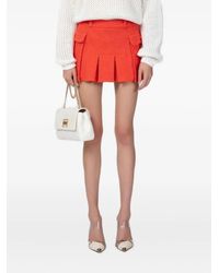 Elisabetta Franchi - Tweed Pleated Mini Skirt - Lyst