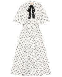 Valentino Garavani - Poplin Plusdepois-Print Midi Dress - Lyst