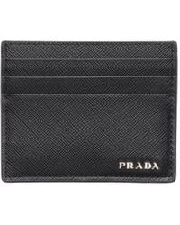 Prada - Saffiano Leather Cardholder - Lyst