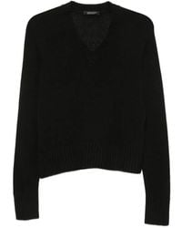 Aragona - Pull À Col V À Finitions Côtelées - Lyst