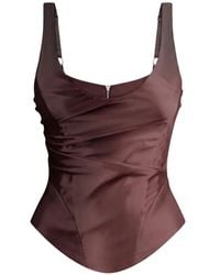 Anna October - Florence Draped Satin Corset - Lyst