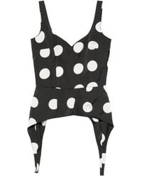 Parlor - Polka-Dot Asymmetric Top - Lyst