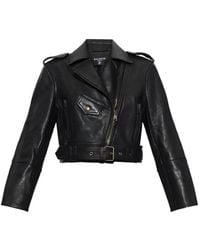 Balmain - Bikerjack Met Riem - Lyst