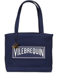 Vilebrequin - Logo-appliquéd Cotton Beach Bag - Lyst