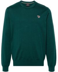 Paul Smith - Zebra-Motif Organic Cotton Jumper - Lyst