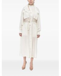 Lemaire - Tie-Neck Drawstring-Waist Shirt Dress - Lyst