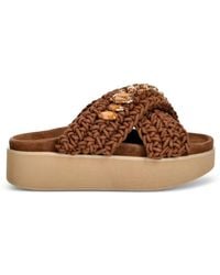 Inuikii - Woven Stones Crystal-Embellished Platform Sandals - Lyst