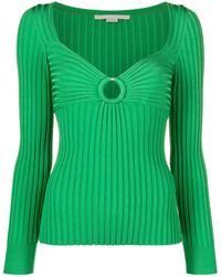 Stella McCartney - Cut-out Ribbed Knitted Top - Lyst