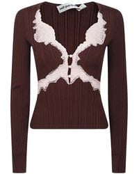 Self-Portrait - Pullover Mit Spitzenbesatz - Lyst