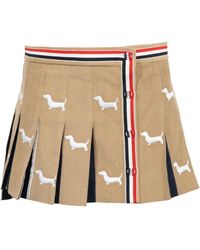 Thom Browne - Minirock aus Cord mit Hector-Stickerei - Lyst