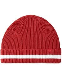 Paul & Shark - Ribbed Striped Beanie Hat - Lyst