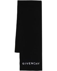 Givenchy - Écharpe En Maille À Logo Brodé - Lyst