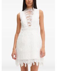 Bardot - Lace-Embroidered Sleeveless Mini Dress - Lyst