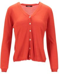 LA ROSE - V-Neck Cardigan - Lyst