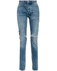 Ksubi - Distressed Straight-Leg Jeans - Lyst
