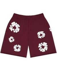 DENIM TEARS - Wreath-Print Track Shorts - Lyst