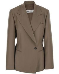 Rohe - Peak-Lapel Single-Breasted Blazer - Lyst