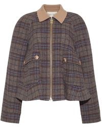 Cara Cara - Giacca A Quadri Con Zip - Lyst