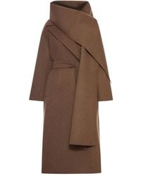 Max Mara - Brauner Wickelmantel Mit Gürtel - Lyst