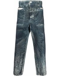 Sunnei - Bleached-Effect Cropped Trousers - Lyst
