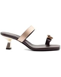 DONNARì - Jewel Strap Leather Sandals - Lyst