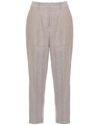 PT Torino - Pantalon Plissé À Motif De Chevrons - Lyst