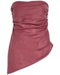 Faithfull the Brand - Nera Draped Asymmetric-Hem Top - Lyst