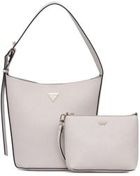 Guess - Logo-Plaque Pebbled-Effect Tote Bag - Lyst