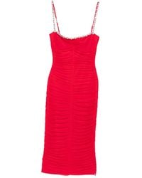 Nissa - Crystal-Embellished Ruched Dress - Lyst