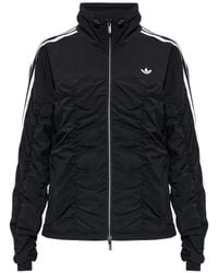 adidas - Ruched 3-Stripes Jacket - Lyst