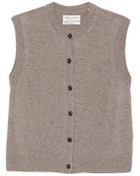 Marc O' Polo - Cardigan Boutonné À Design Sans Manches - Lyst