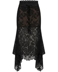 Monse - Lace Drawstring-Waistband Midi Skirt - Lyst