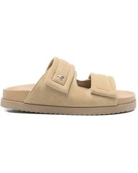 Patrizia Pepe - Suede Logo-Detail Sandals - Lyst