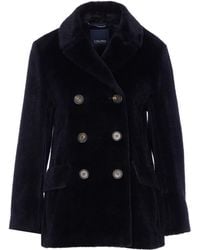 Max Mara - Faux-Fur Double-Breasted Jacket - Lyst