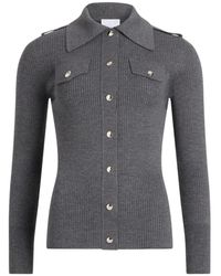 Patou - Geribbeld Vest Met Kraag - Lyst