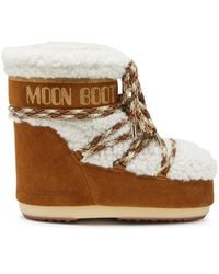 Moon Boot - Schoenen ,Bruin ,Wol Icon Low Shearling Boots - Lyst