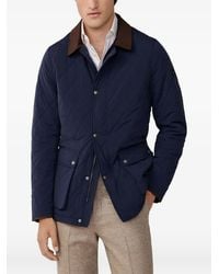 Hackett - Surchemise Matelassée À Col En Velours Côtelé - Lyst